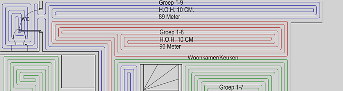 Gratis legplan bij een compleet vloerverwarmingssysteem