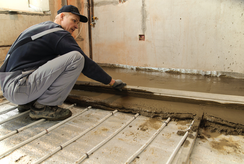 Dekvloer op vloerverwarming