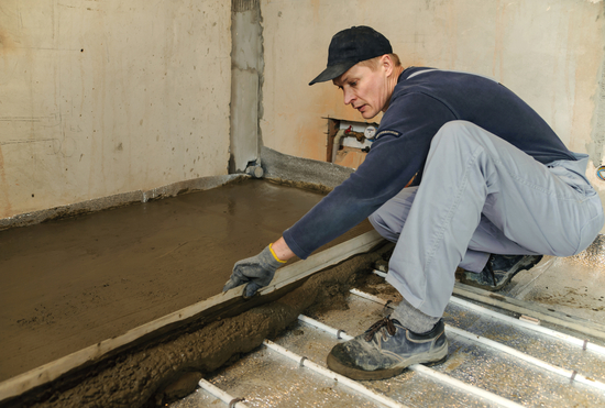 Chape op vloerverwarming