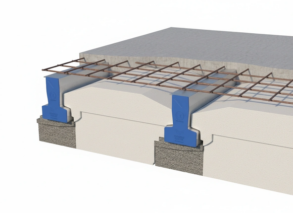 Combinatievloer met wapeningsnetten