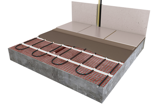 Verwarmingsmat Set 1m² / 150 Watt Set met C16-thermostaat | Wit (inbouw) - afb. 3