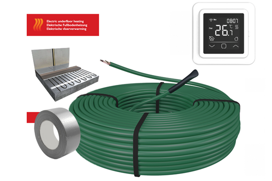 e-HEAT Cable Set 41,2 m / 700 Watt Set met C16-thermostaat | Wit - afb. 2