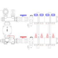 A-Label Meng-unit, uitvoering links - bovenaansluiting