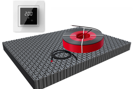 DECO-mat Basic WiFi Set met 4mm kabel 1m² / 150 Watt Set met ET44-thermostaat | Wit (inbouw) - afb. 1