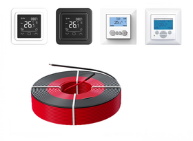 e-HEAT 4mm kabel-set met inbouwthermostaat