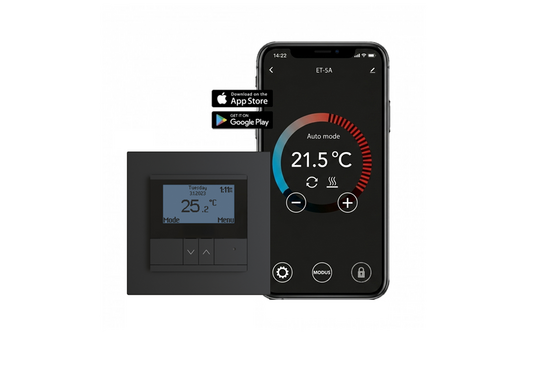 T20 Digitale WiFi Klokthermostaat T20-thermostaat (inbouw) | RAL 9011 Zwart - afb. 3