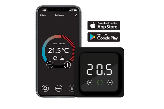 F32 Digitale WiFi Thermostaat F32-thermostaat (inbouw) | RAL 9011 Zwart - afb. 2