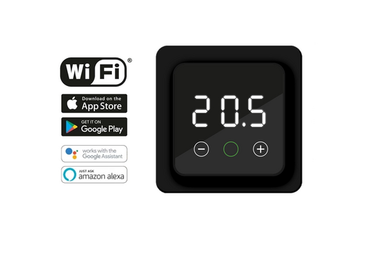 F32 Digitale WiFi Thermostaat F32-thermostaat (inbouw) | RAL 9011 Zwart - afb. 3