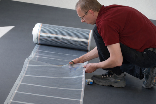 Infrarood Folie Set 25 m² / 3000 Watt Set met C16-thermostaat | Zwart - afb. 4