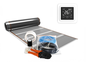 Infrarood Folie Set 5 m² / 600 Watt Set met C16-thermostaat | Wit