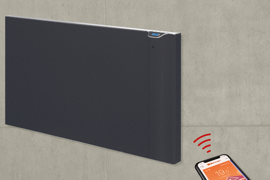 KLIMA WI-FI Elektrische Paneelradiator 750 Watt (50cm x 68cm) | Grijs (RAL 7024) - afb. 3