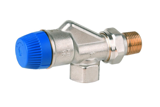 TRV Radiatorkranen Radiatorafsluiter, horizontaal haaks 1/2" (15mm) - afb. 1