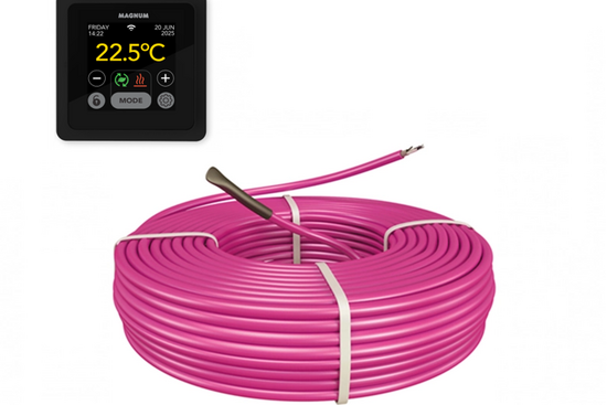 MAGNUM HeatBoard Cable Set 100 m / 1000 Watt Set (10 m²) met MRC | Zwart - afb. 1