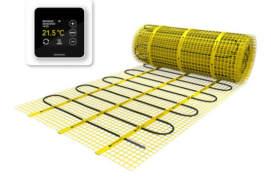 MAGNUM Mat Set 12 m² / 1500 Watt Set met MRC-thermostaat | Wit - afb. 1