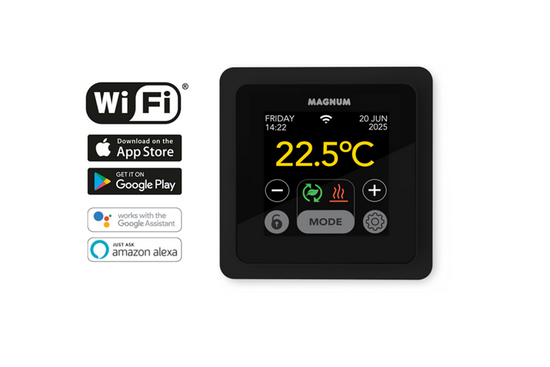 MAGNUM Mat Set 8 m² / 1200 Watt Set met MRC-thermostaat | Zwart - afb. 2