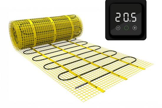 MAGNUM Mat Set Basic 12 m² / 1500 Watt Set met F32-thermostaat | Zwart - afb. 1