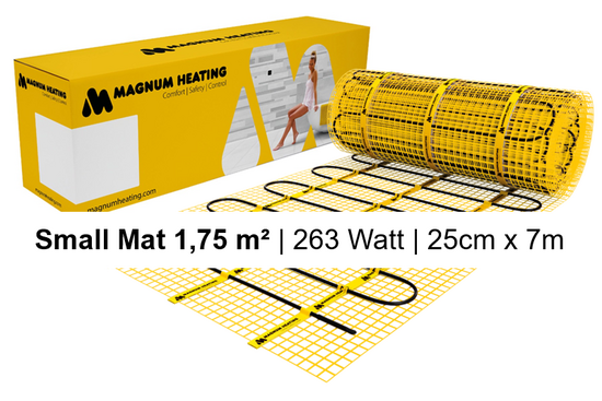 MAGNUM Mat Set met Thermostaat in Zwart Mat 1,75 m² | 263 Watt - afb. 2