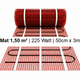 e-HEAT Mat Set met zwarte ET44-thermostaat 1,50 m² / 225 Watt - afb. 2