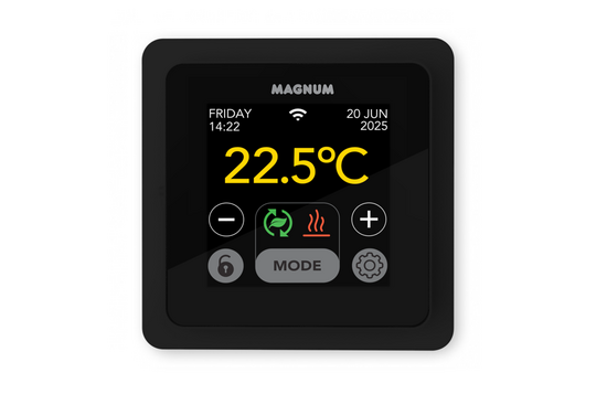 Remote Control WiFi Klokthermostaat MRC²-thermostaat (inbouw) | RAL 9011 Zwart - afb. 1