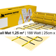 MAGNUM Mat Set met Thermostaat in Zwart 1,25 m² / 188 Watt - afb. 2