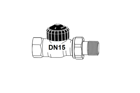 Thermostatische Afsluiter Afsluiter, aansluitmaat: 1/2" bu x 1/2" bin - afb. 2