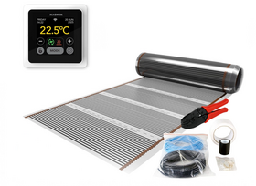 Verwarming Folie Set 25 m² / 3000 Watt Set met MRC-thermostaat | Wit