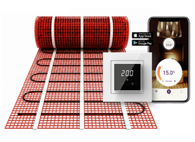 Verwarmingsmat Set Basic WiFi 7 m² / 1050 Watt Set met ET44-thermostaat | Wit (inbouw)