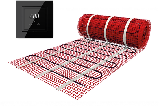Verwarmingsmat Set Basic WiFi 2 m² / 300 Watt Set met ET44-thermostaat | Zwart (inbouw) - afb. 1