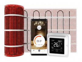 e-HEAT Mat Set met witte C16-thermostaat 1,00 m² / 150 Watt
