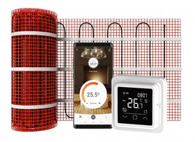 e-HEAT Mat Set met witte C16-thermostaat 1,00 m² / 150 Watt