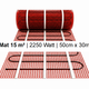 e-HEAT Mat Set met zwarte C16-thermostaat 15,00 m² / 2250 Watt - afb. 2