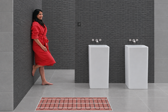 e-HEAT Mat Set met zwarte C16-thermostaat 3,50 m² / 525 Watt - afb. 3
