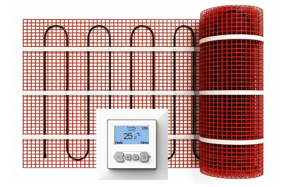 Vloerverwarmingsmat Set Comfort 10 m² / 1500 Watt Set met MIC² Basic-thermostaat | Wit - afb. 1