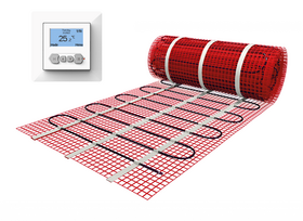 Vloerverwarmingsmat Set Comfort 1m² / 150 Watt Set met MIC-klokthermostaat | Wit