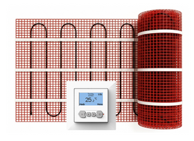 Vloerverwarmingsmat Set Comfort 2 m² / 300 Watt Set met MIC² Basic-thermostaat | Wit